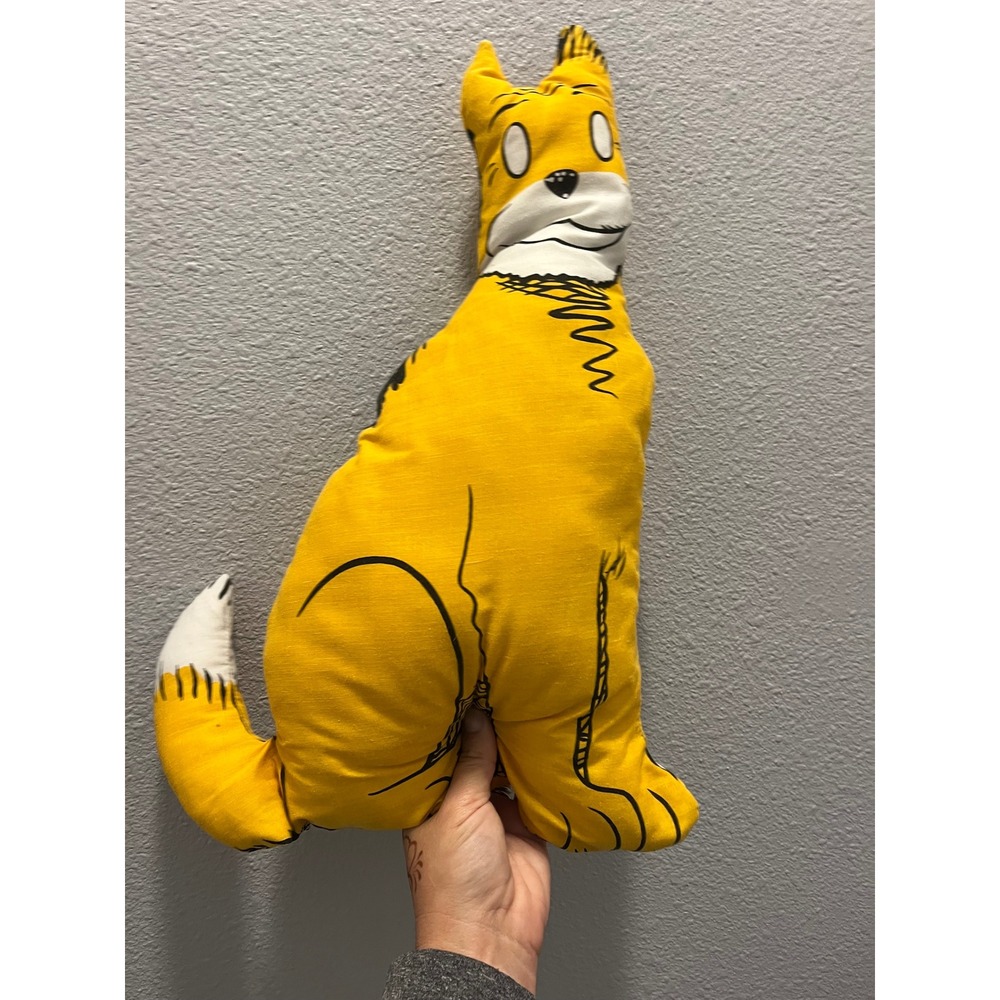 Sandy from Little Orphan Annie Cat Yellow Cat Plush Pillow Stuffed Toy Vintage‎